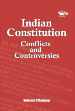 Indian Constitution Conflicts and Controversies Book Cover, Vitasta Publishing